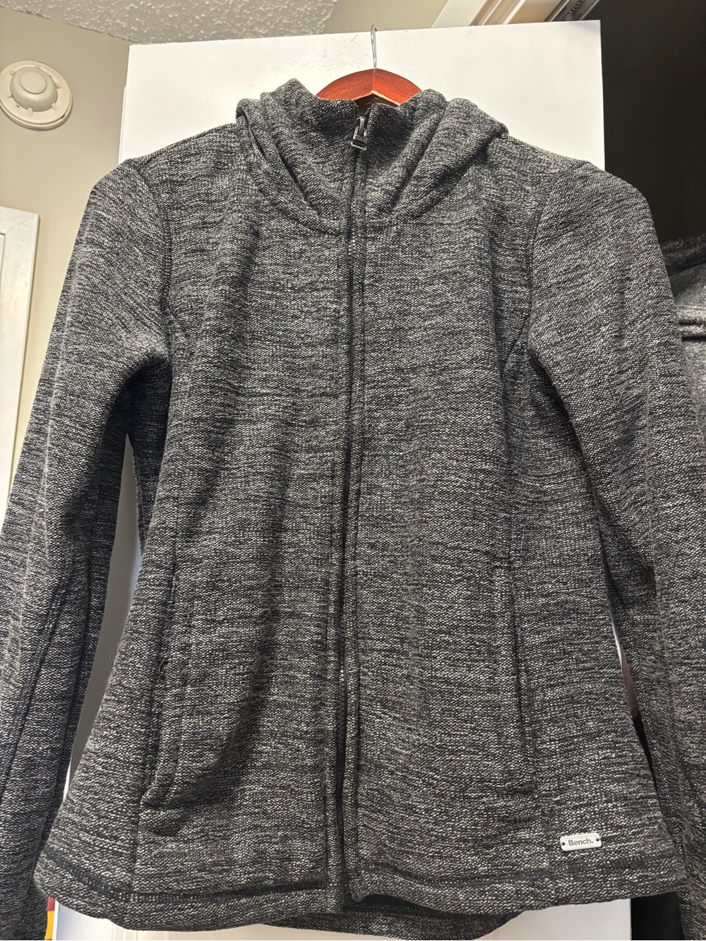 Bench Charcoal Heather Hooded Zip Sweater